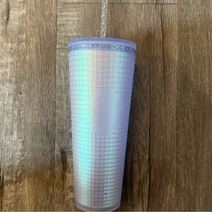 Starbucks Iridescence Clear Matte Grid Cup Tumbler